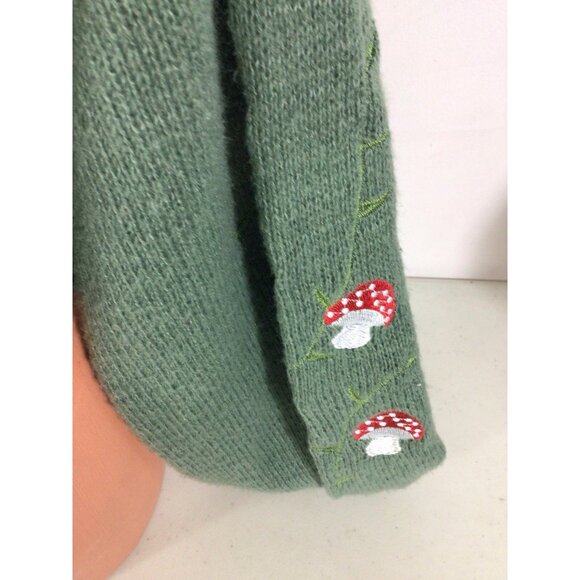 Mushroom Cardigan Sweater Womens Large - Picture 2 of 6